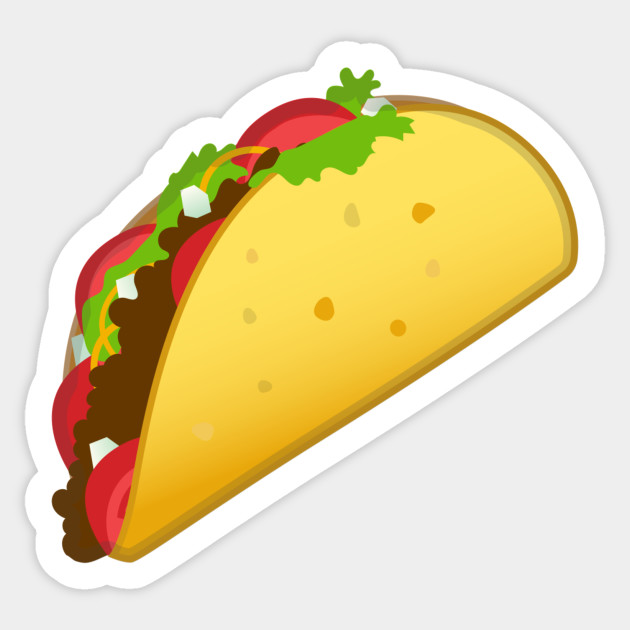 Taco Cartoon Design - Mexican Food - Taco - Sticker | TeePublic